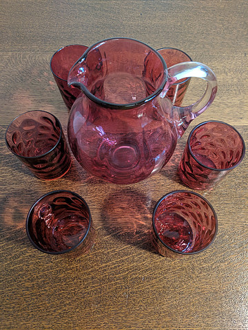 cranberry glass pitcher and tumbler set-3.jpg