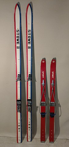 vintage pair of childs skis-1.jpg